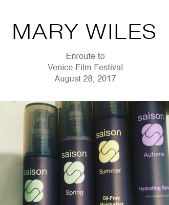 Saison Organic Skincare at the Venice Film Festival with Mary Wiles